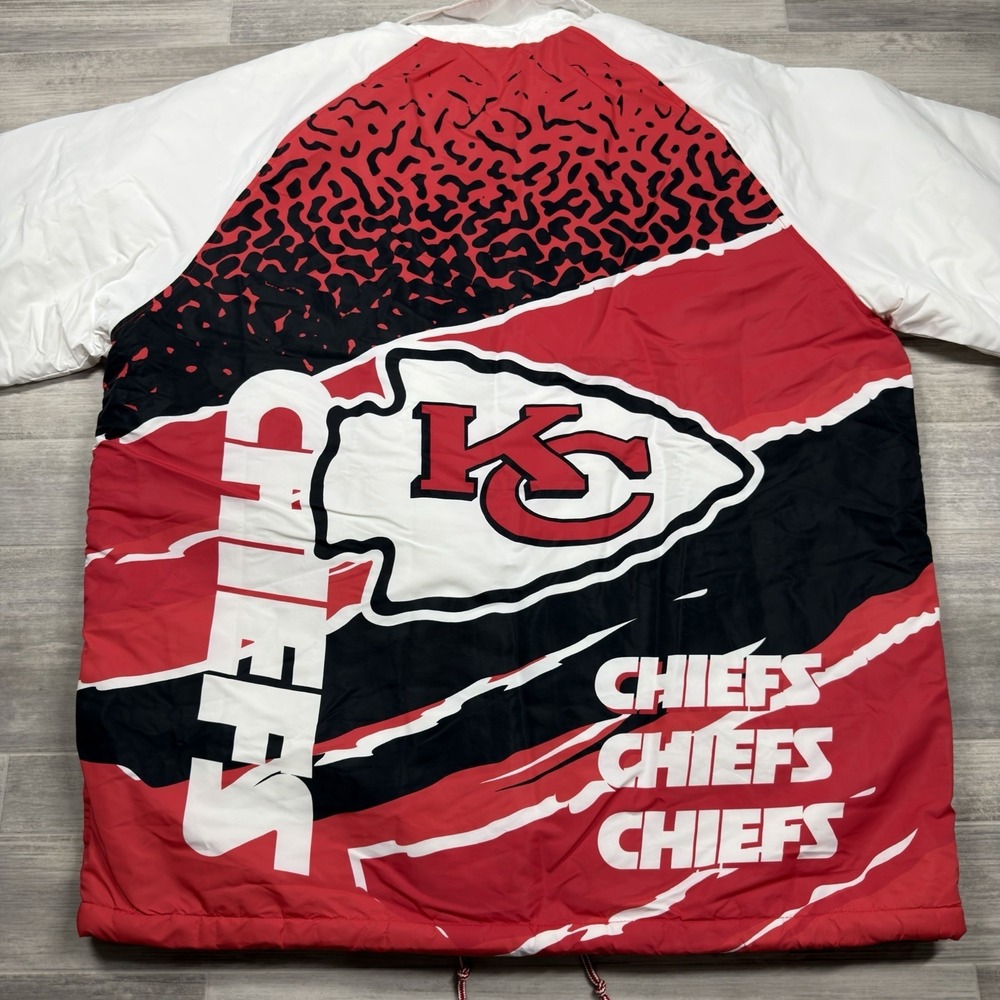New Era Kansas City Chiefs NFL Coach Jacket By Team Apparel Men's 2XL New $140